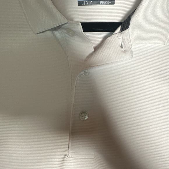 Ben Hogan Performance Golf Polo Men's Large White Ribbed Shirt Preppy - Picture 6 of 13